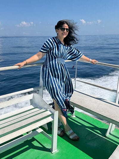 Customer photo review of Mrignayani Maxi Dress