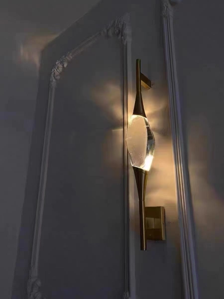 Customer photo review of Elegant Shuttle Crystal Copper Wall Lamp