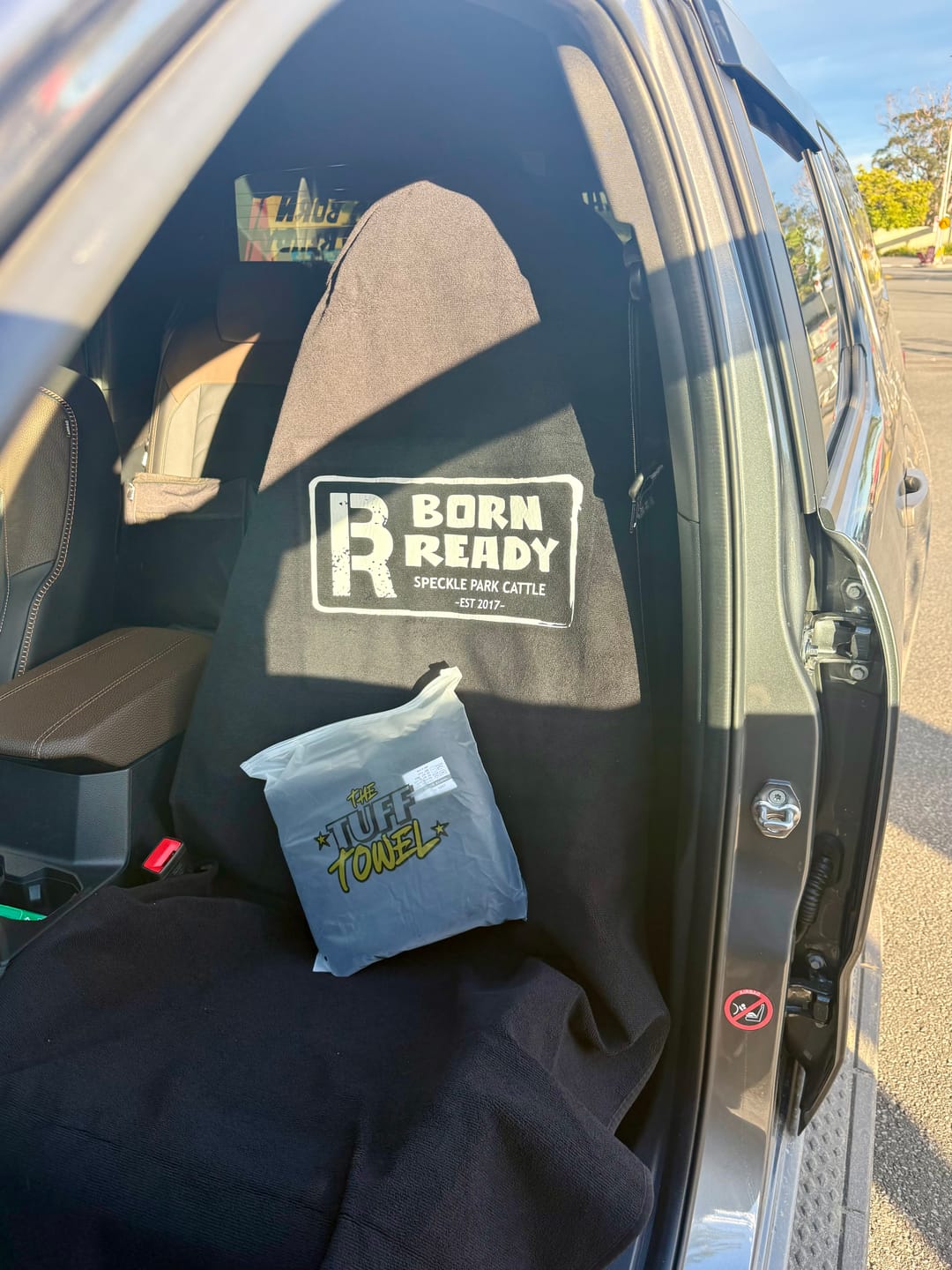 Customer photo review of Waterproof Car Towel Seat Cover