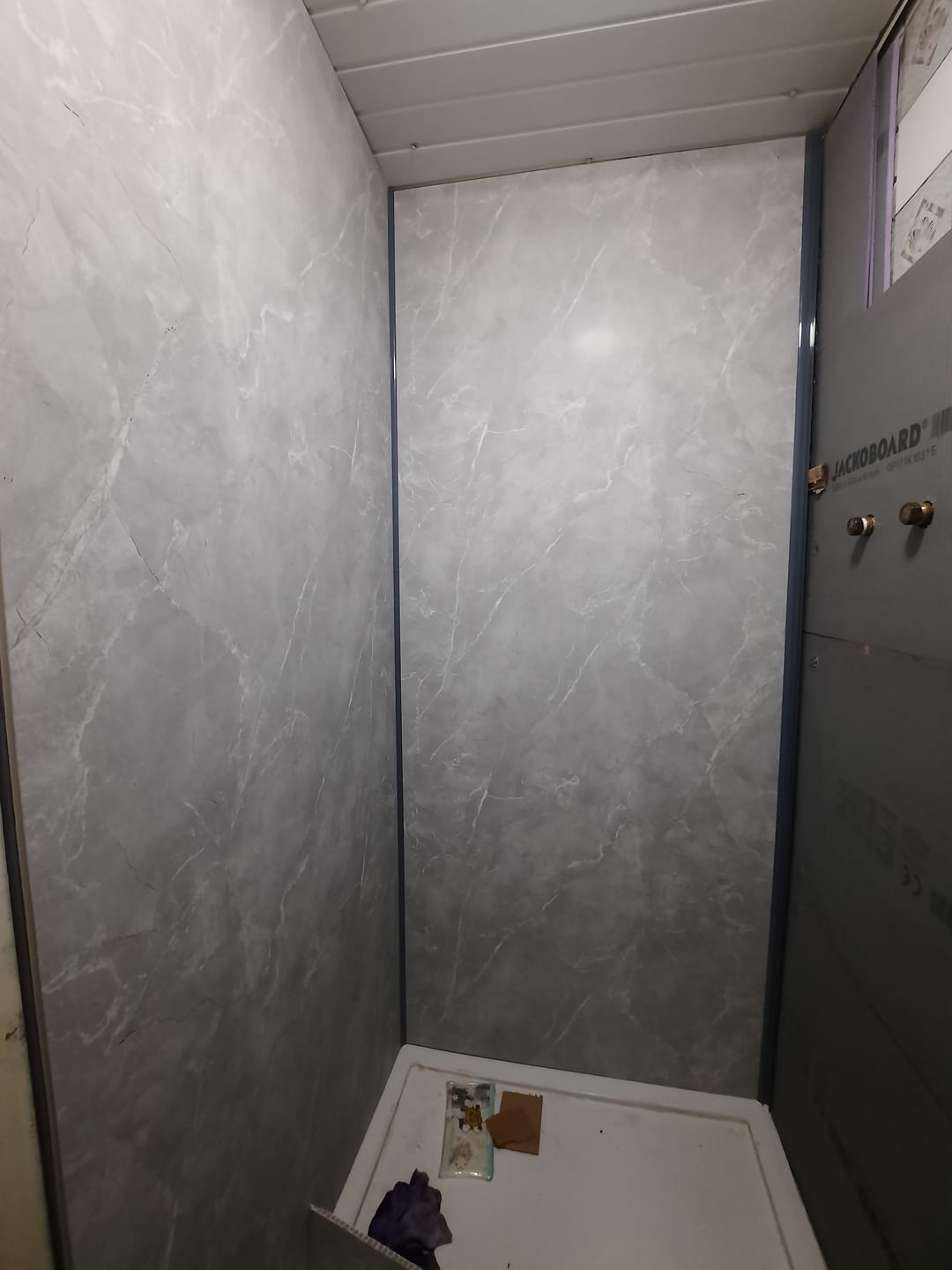 Customer photo review of 10mm Stone Grey Matt Shower Panel 1M x 2.4M
