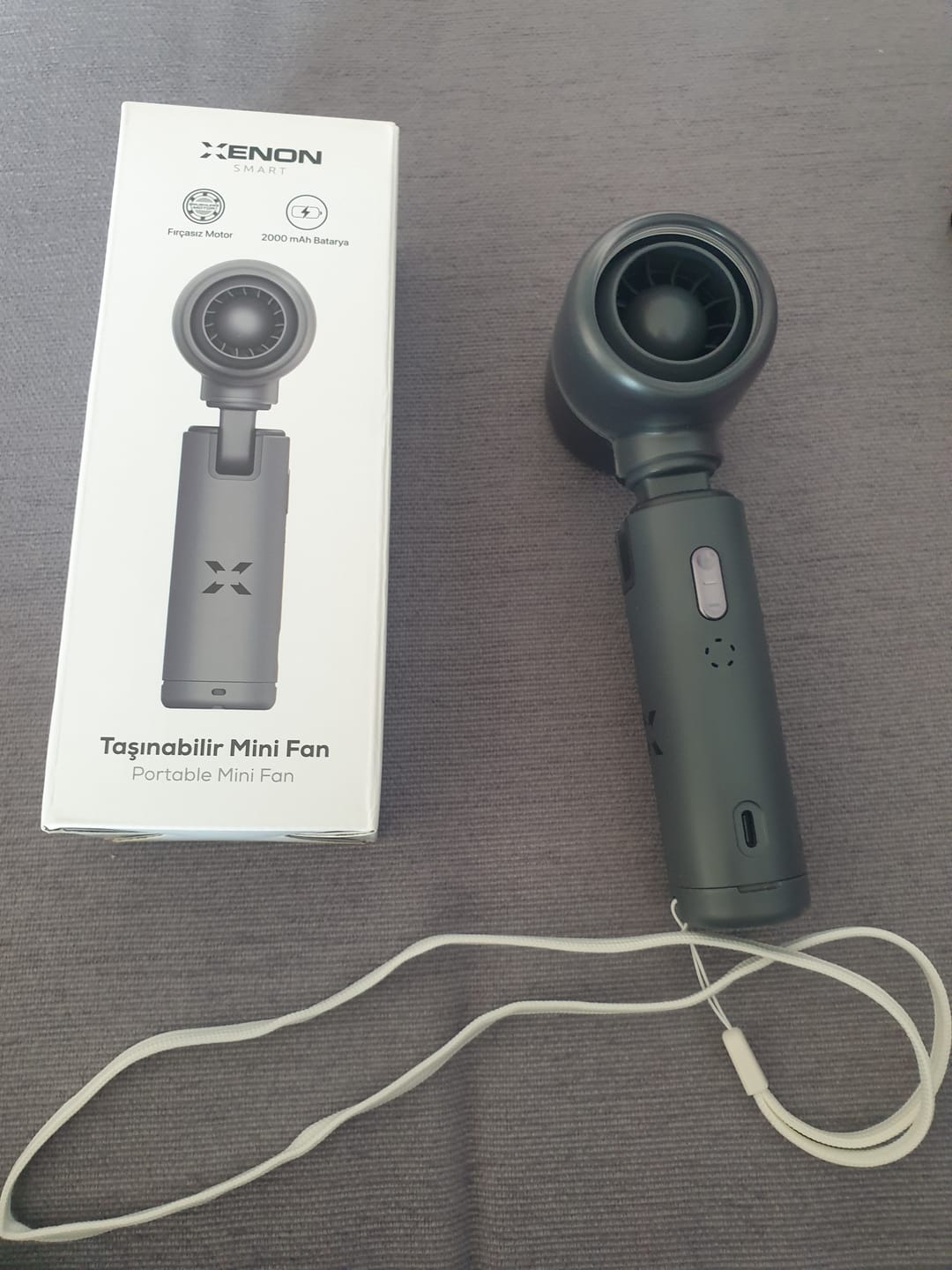 Customer photo review of El Fanı | Taşınabilir, 14000 RPM, 7 Saat Şarjlı, 5 Kademe, Mini Vantilatör (X6101)