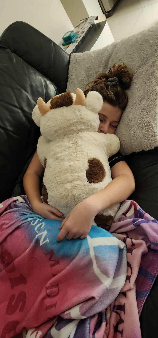Customer photo of Mewaii weighted cow plush