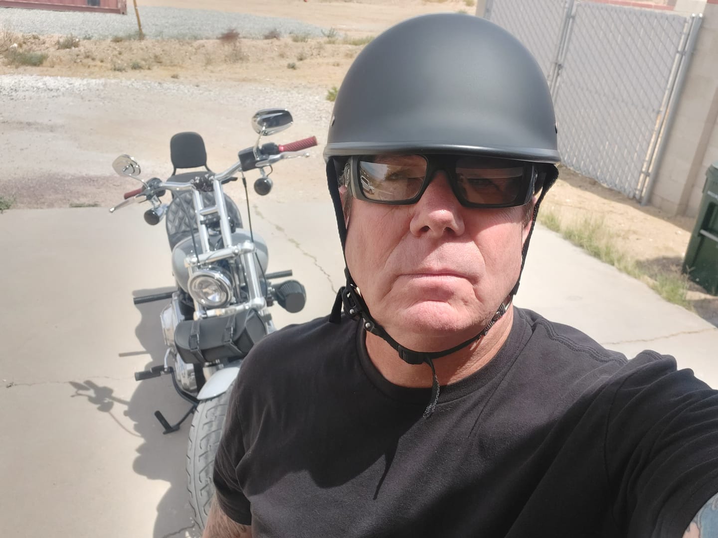 Customer photo review of Smallest & Lightest DOT Polo Helmet- Matte Black
