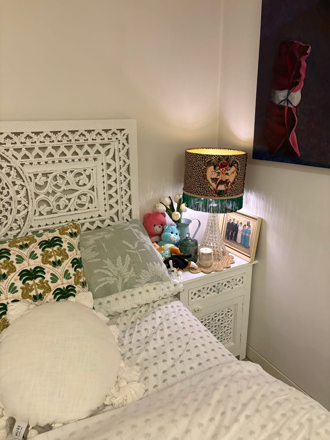 Customer photo review of Tiger Rose Fringed Lampshade