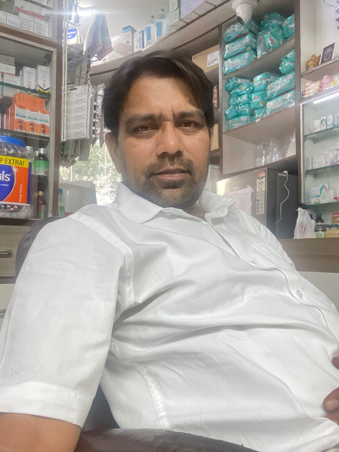 Customer photo review of Delight + Kansas - White Shirt with Cream White Trouser Combo For Men | Uathayam