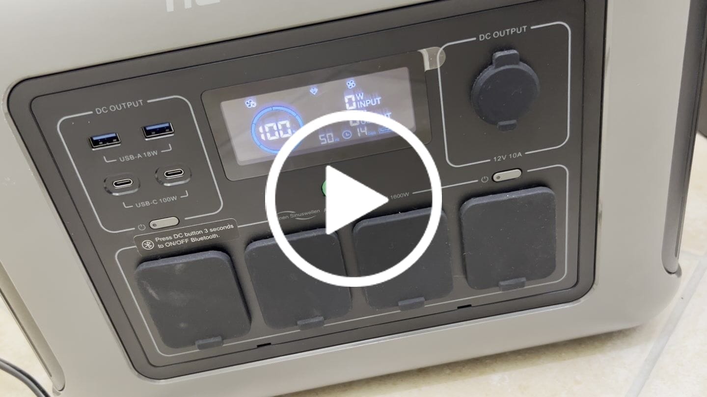 Customer video review of ALLPOWERS R1500 LITE Station électrique portable 1600W 1056Wh
