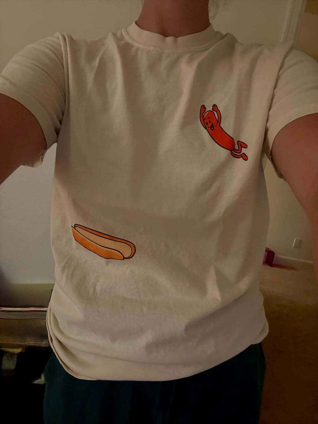 Customer photo review of Hotdog Dive — Premium Tee