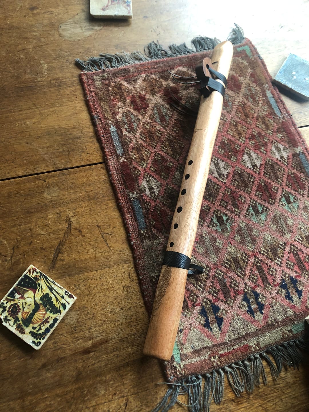 Customer photo review of Native American Style Flute Low D Minor Walnut Wood 66cm