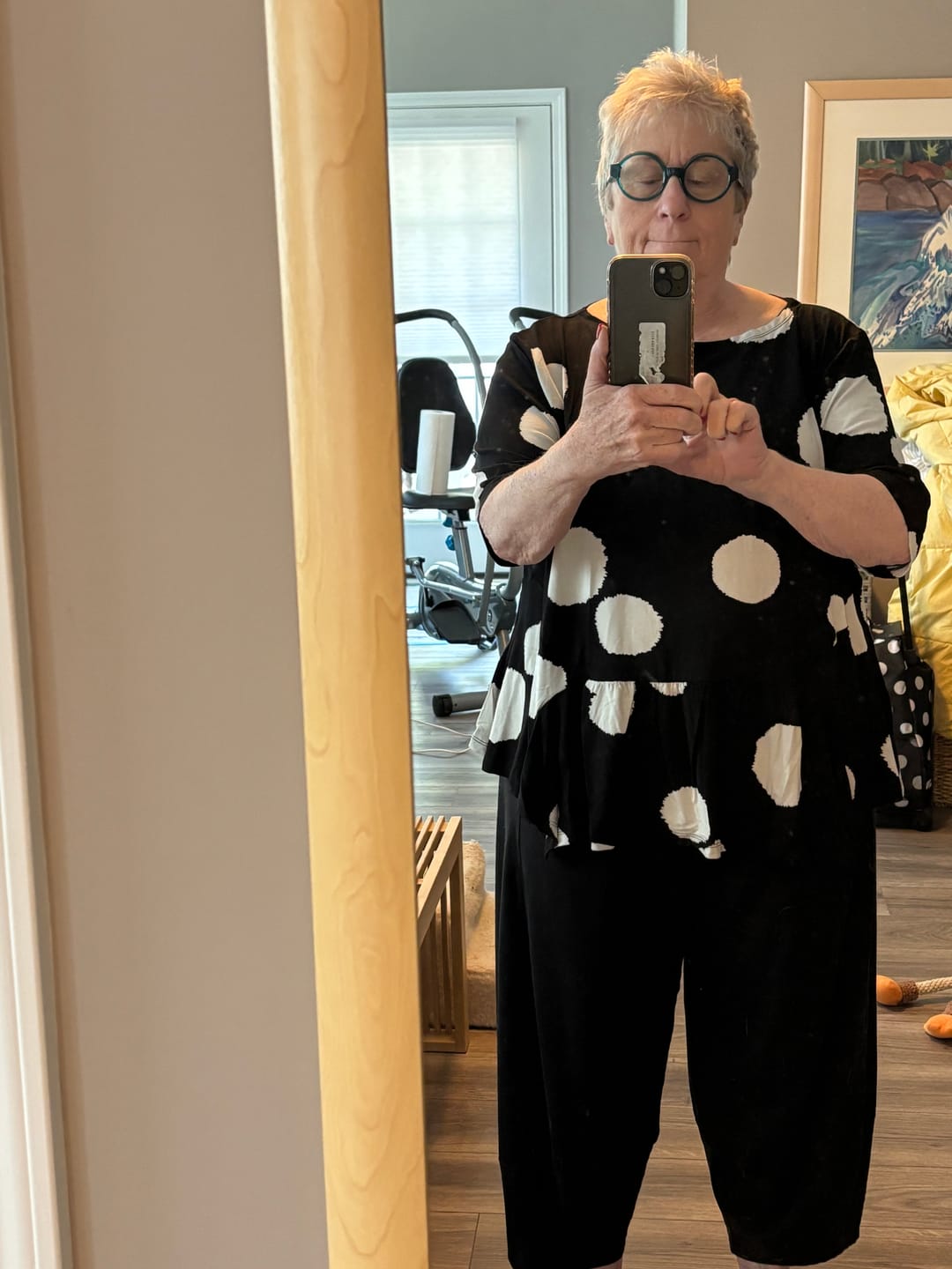 Customer photo review of Addison Flouncy Tee, Circles