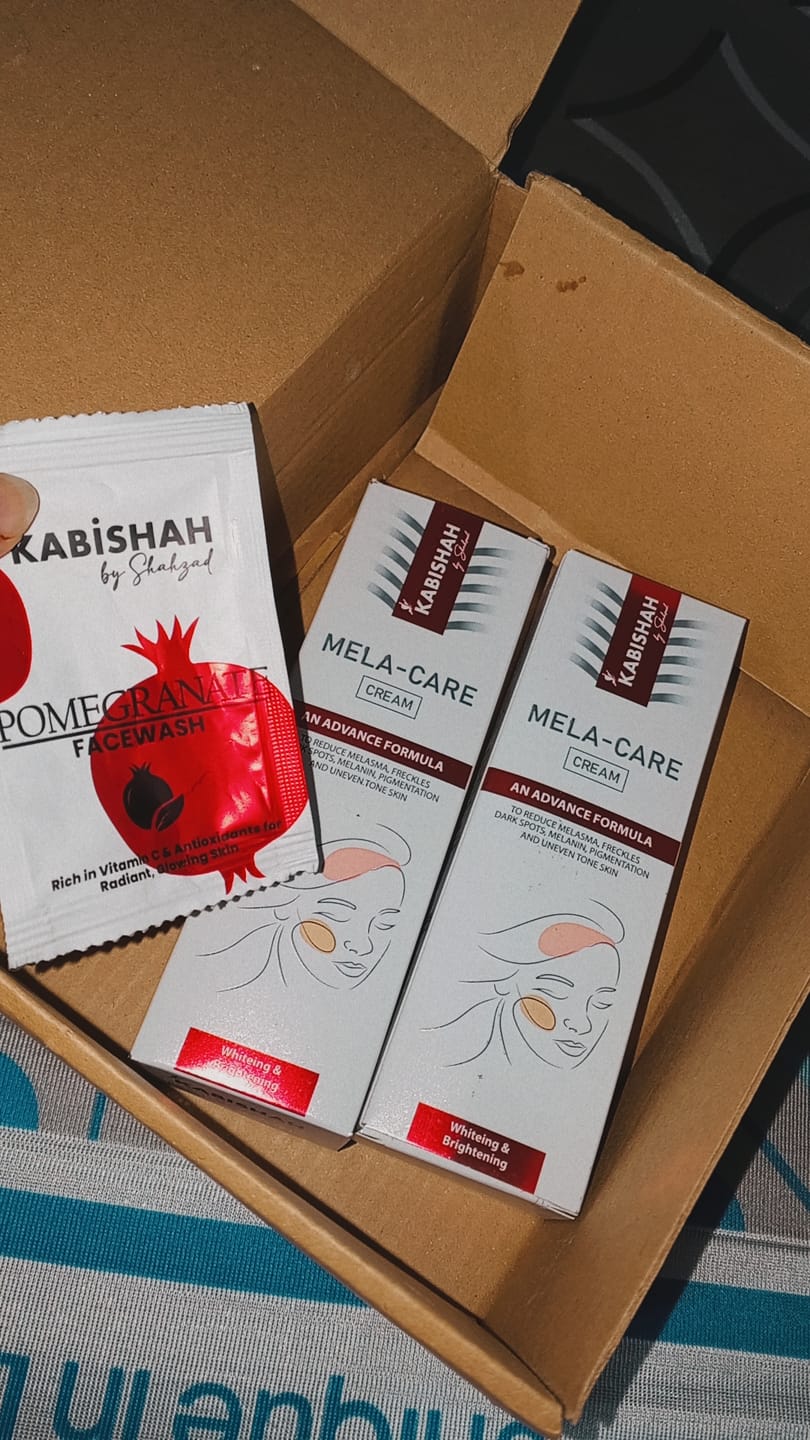 Customer photo review of Mela Care Advanced Brightening Cream Double Pack Bundle