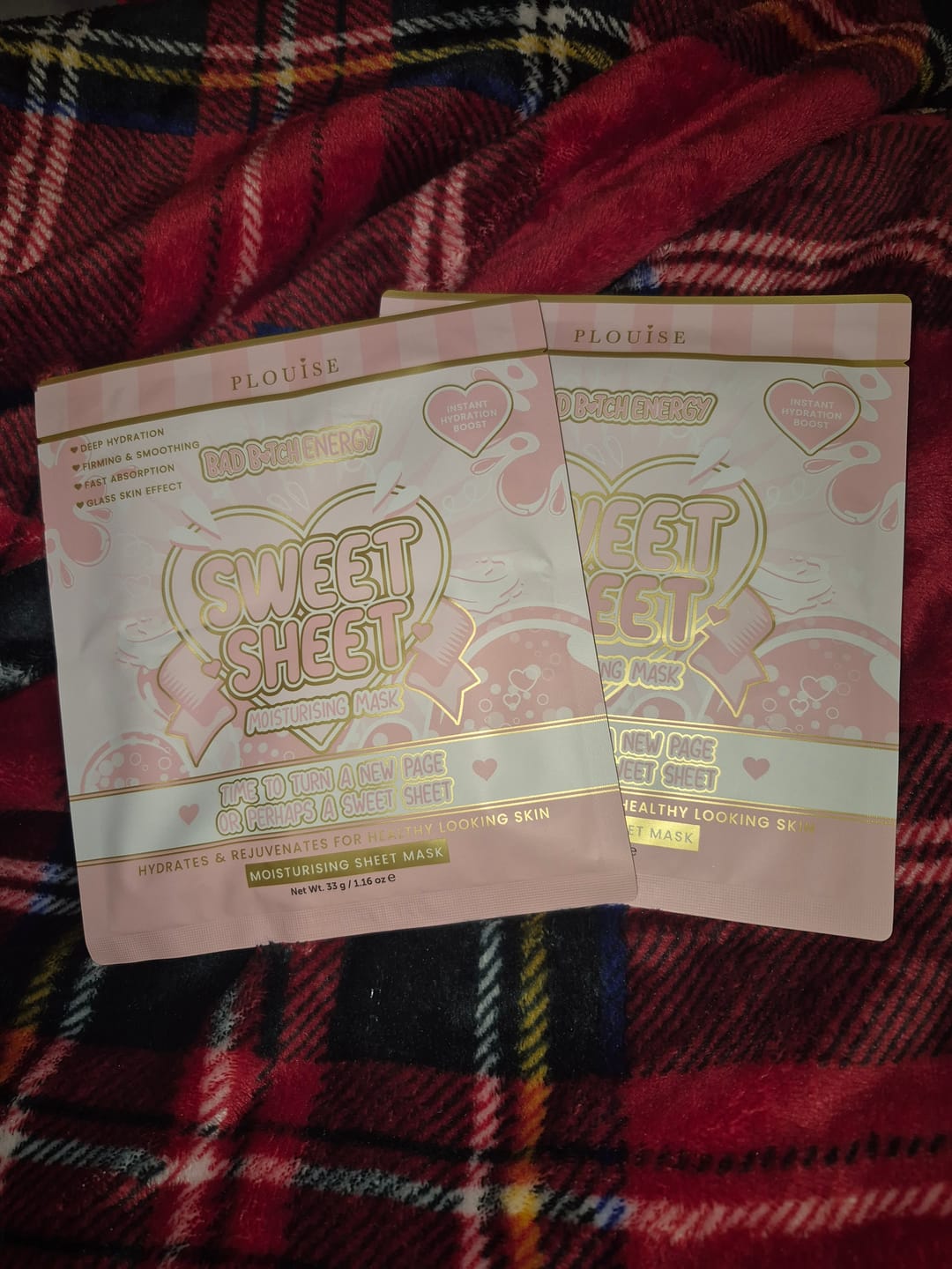 Customer photo review of Sweet Sheet Moisturising Sheet Mask