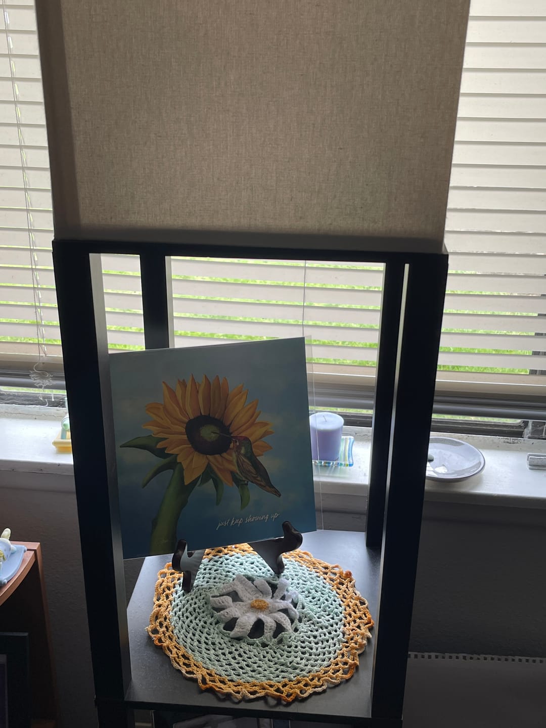 Customer photo review of Just Keep Showing Up | Quote Art Print | NEW