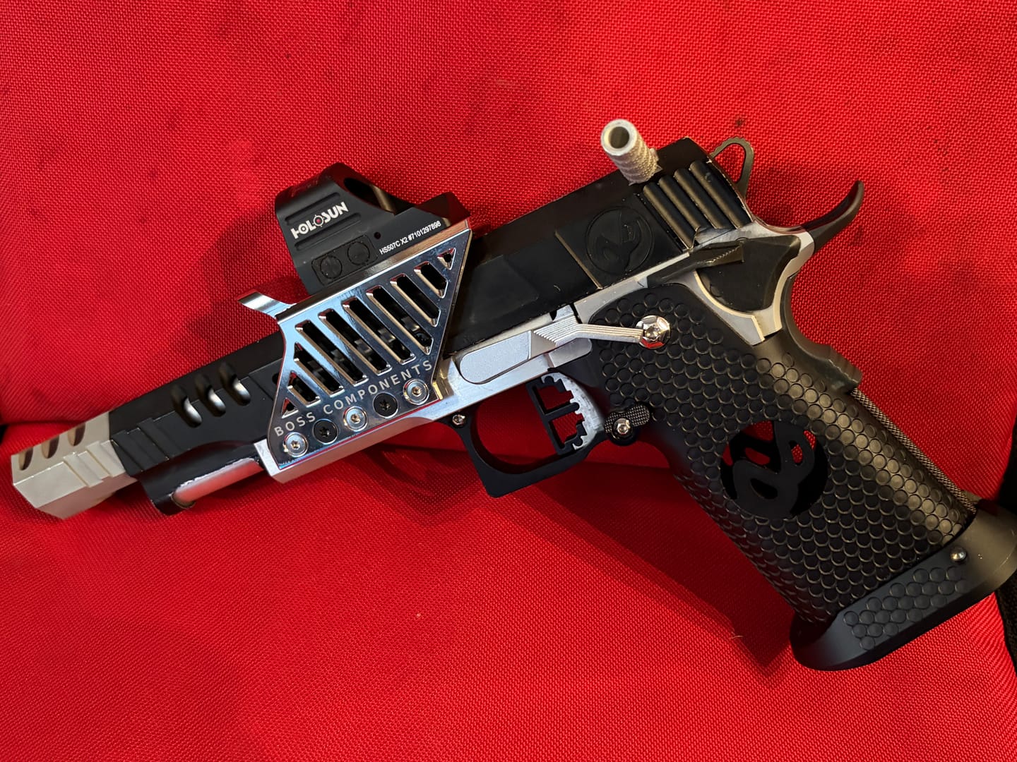 Customer photo review of 1911/2011 Red Dot Scope Multi Mount | Universal Optic Mount