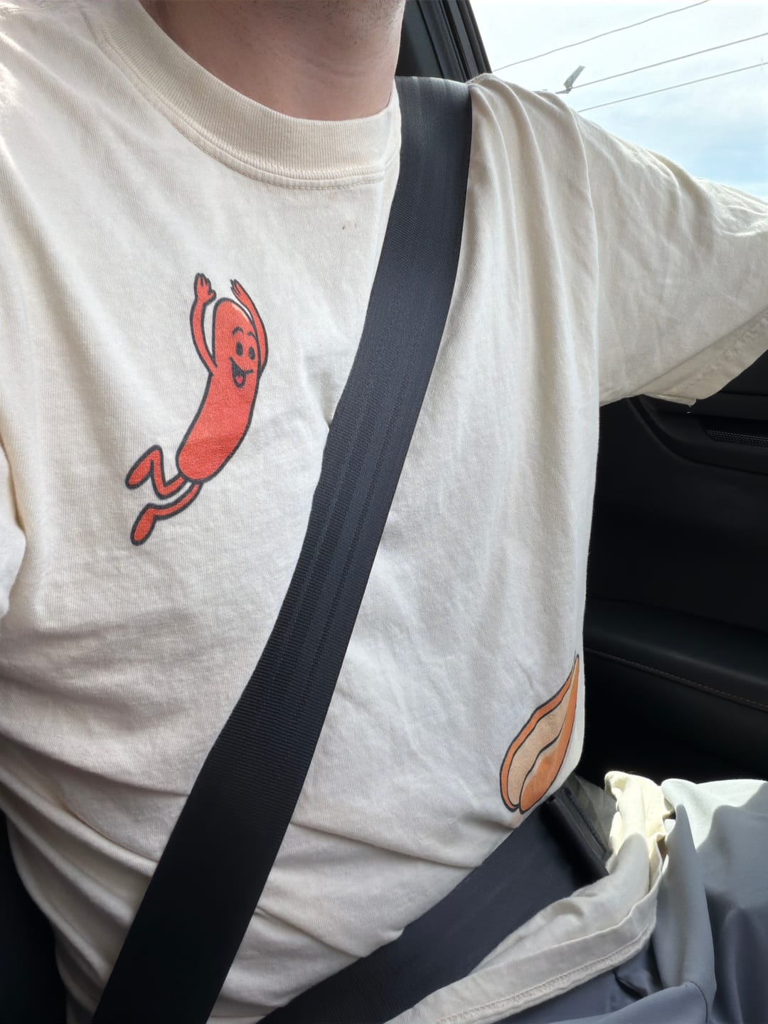 Customer photo review of Hotdog Dive — Premium Tee