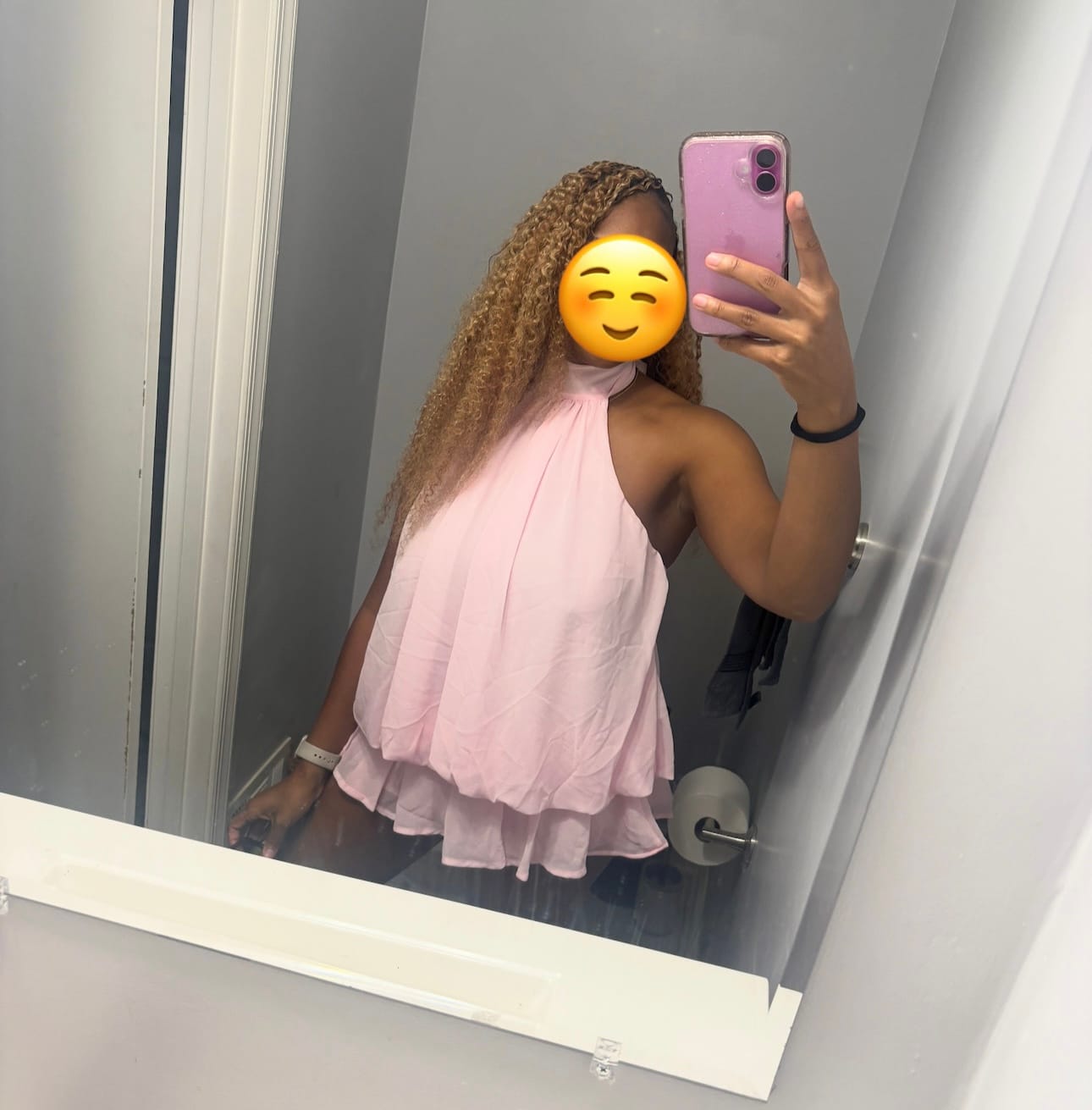 Customer photo review of #27/30 Mix Color Blend Water Deep Wave Feather Crochet Hair