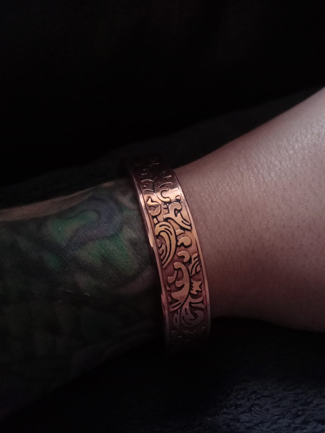 Customer photo review of Wolfsbane Copper Cuff