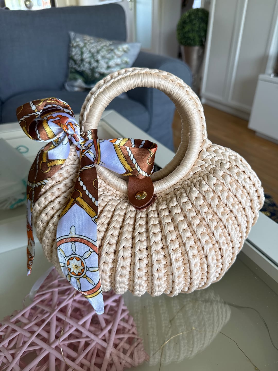 Customer photo review of CrochetPark™ Shell crochet Handbag DIY Kit