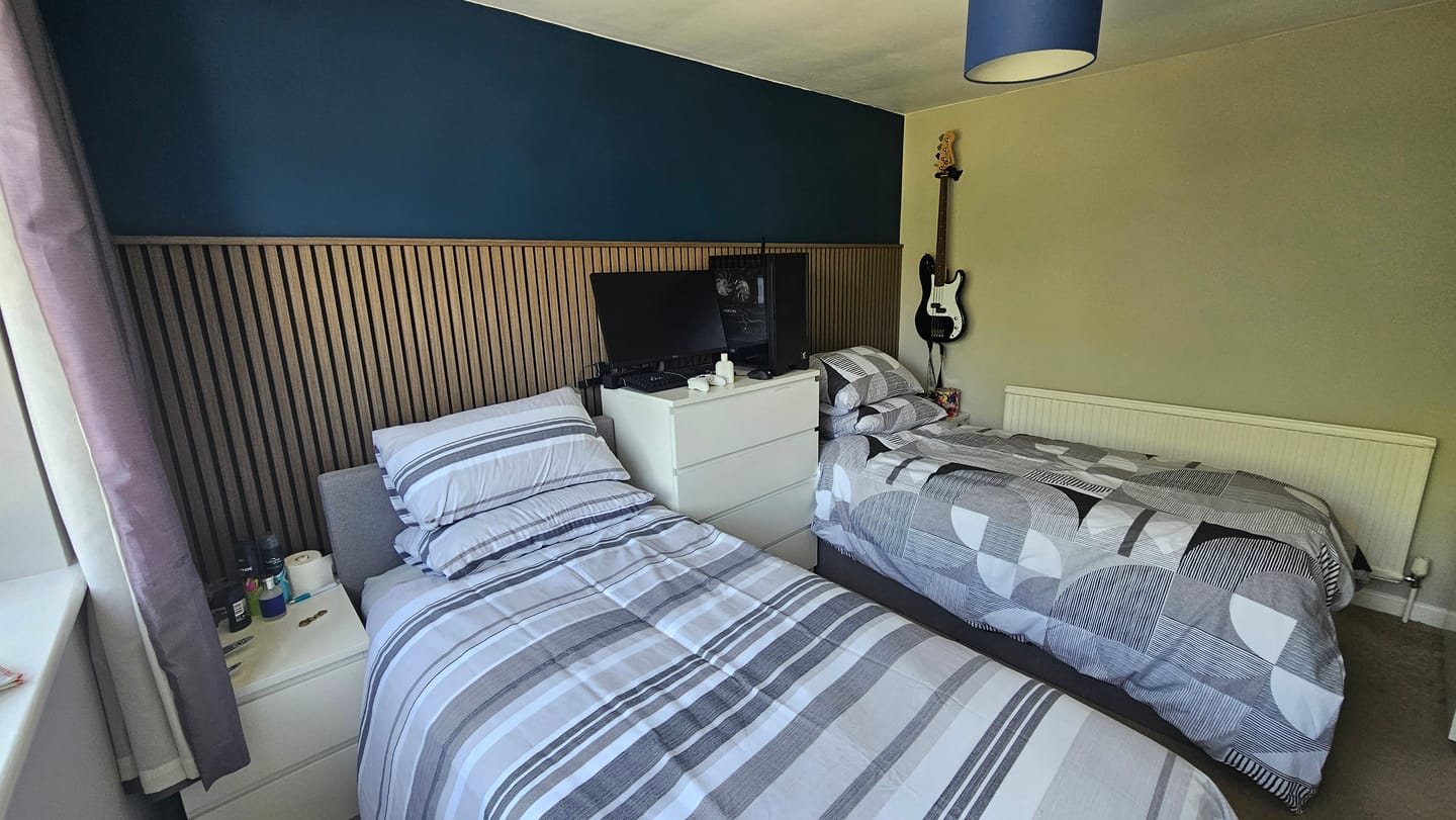 Customer photo review of Walnut Acoustic Wall Panel