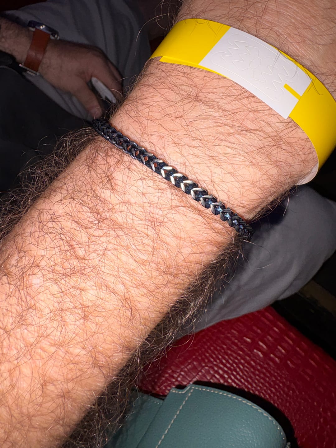 Customer photo review of Electric Blue Franco Link Bracelet