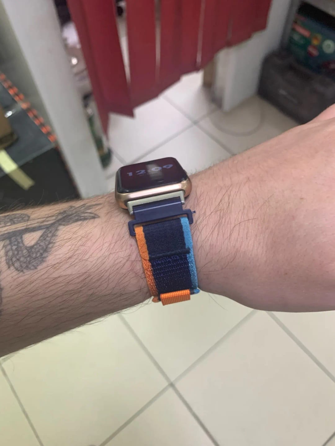 Customer photo review of OnePlus Smartwatch Nylon Loop Band Replacement Strap Sport Adjustable