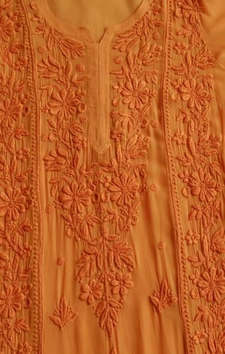Customer photo review of Mahnoor Mustard Viscose Georgette Kurta