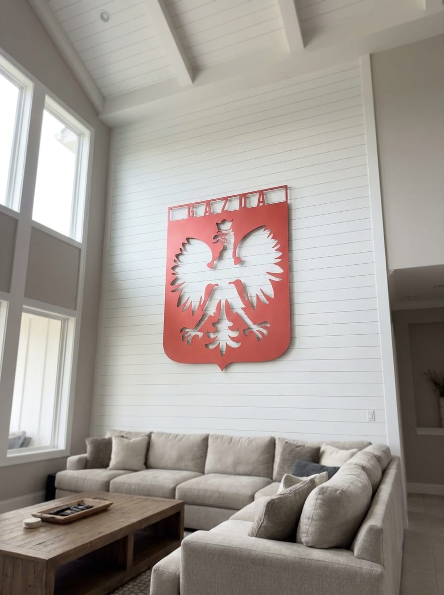 Customer photo review of Personalized Polish Eagle Steel Sign: Monogram Home Decor, poland Lover Gift
