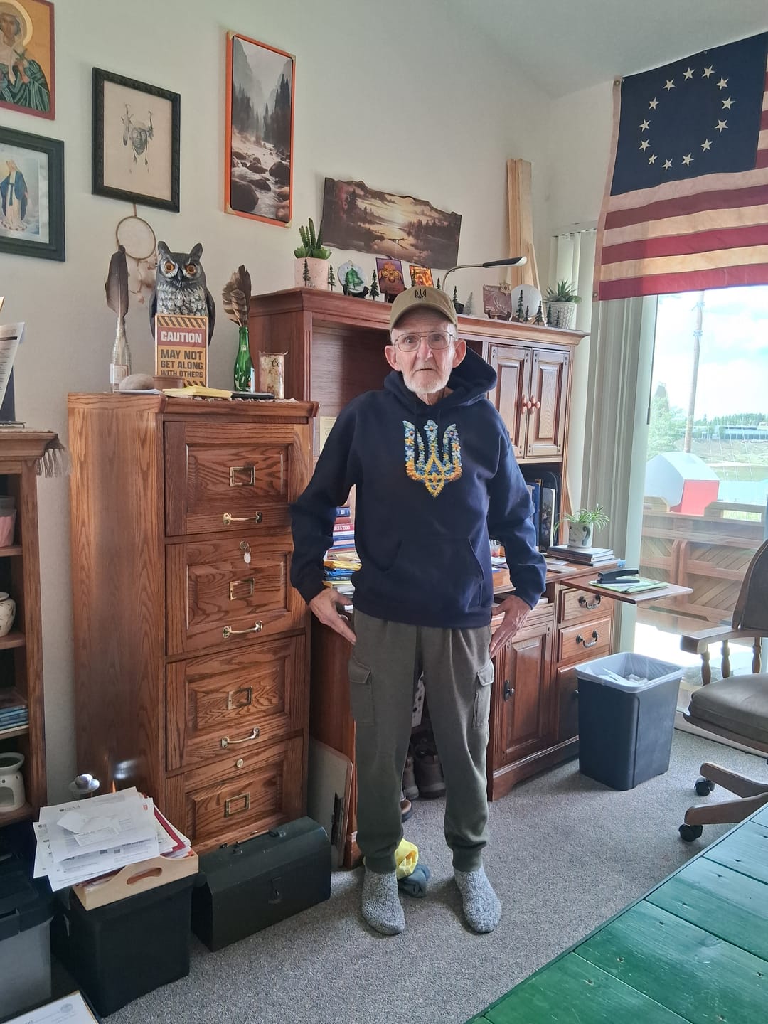 Customer photo review of Floral Trident Hoodie