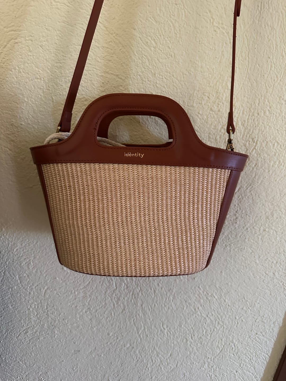 Customer photo review of Borsa a Secchiello Sisal - Cuoio