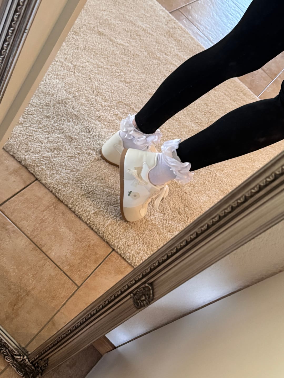 Customer photo review of Wildflower Lace Bow Casual Sneakers – Women’s
