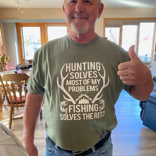 Customer photo review of Keep Calm and Go Fishing T-Shirt for Fishing Lovers