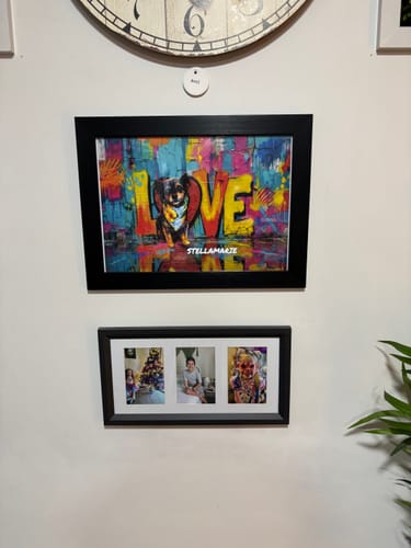 Customer photo review of Personalised Poster With Dog or Cat - Streetart
