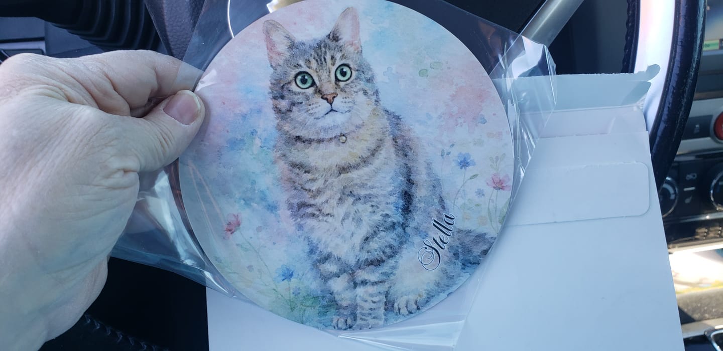 Customer photo review of Watercolor - Personalized Car Magnet