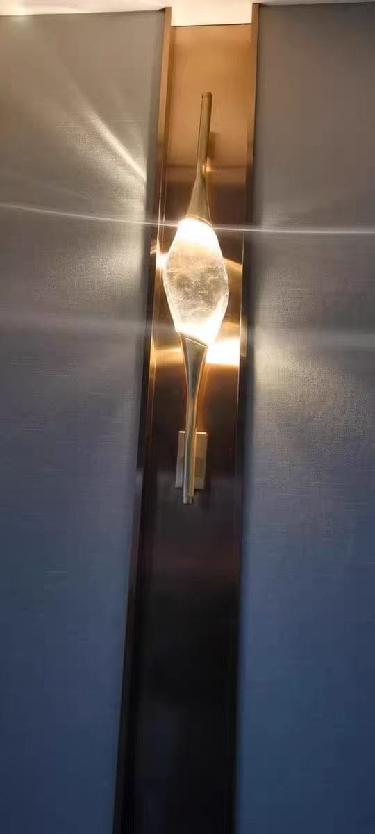 Customer photo review of Elegant Shuttle Crystal Copper Wall Lamp