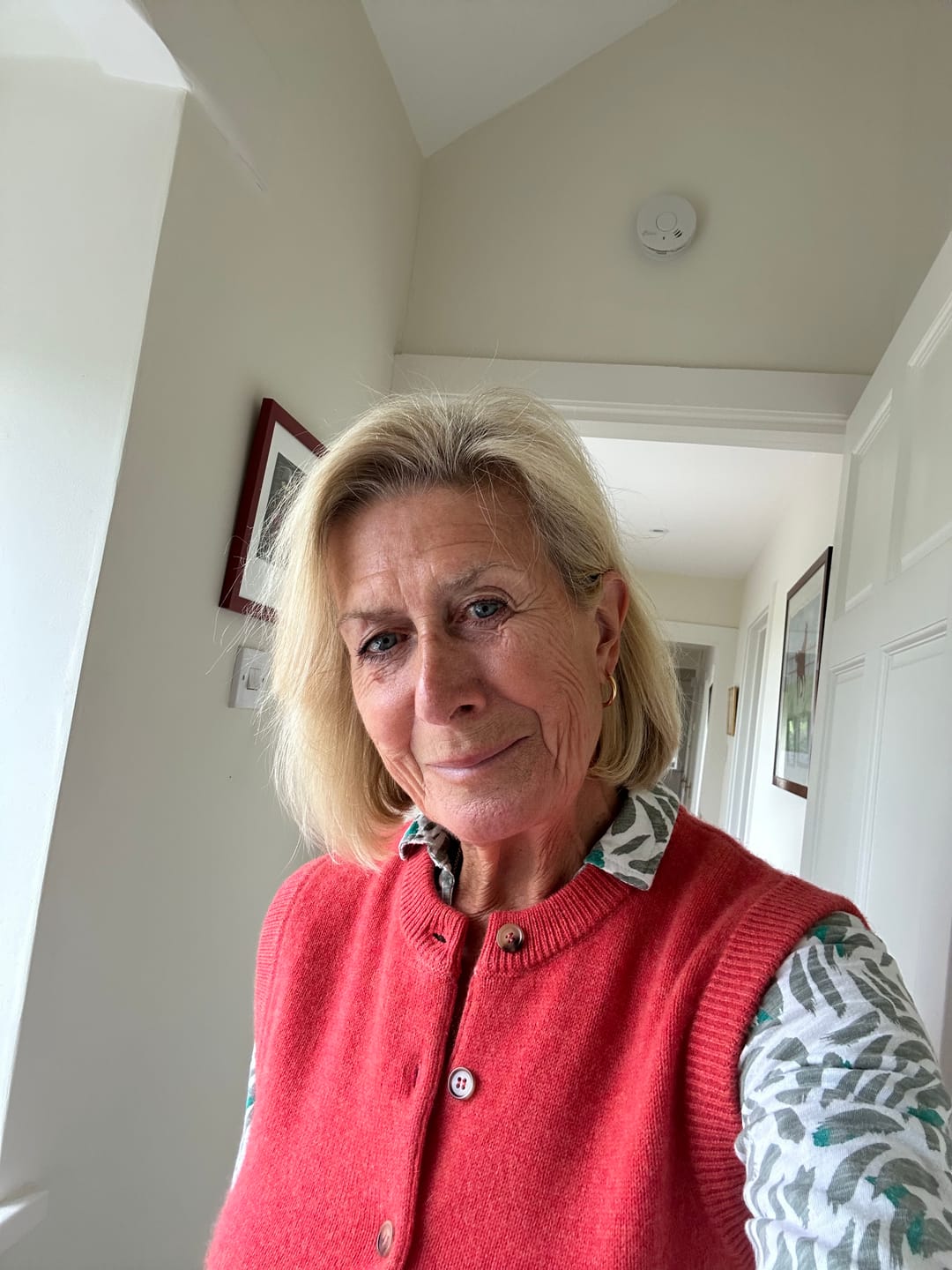 Customer photo review of Brand New Watermelon Orange Luxury Cashmere Crew Neck Waistcoat Small UK 8-10