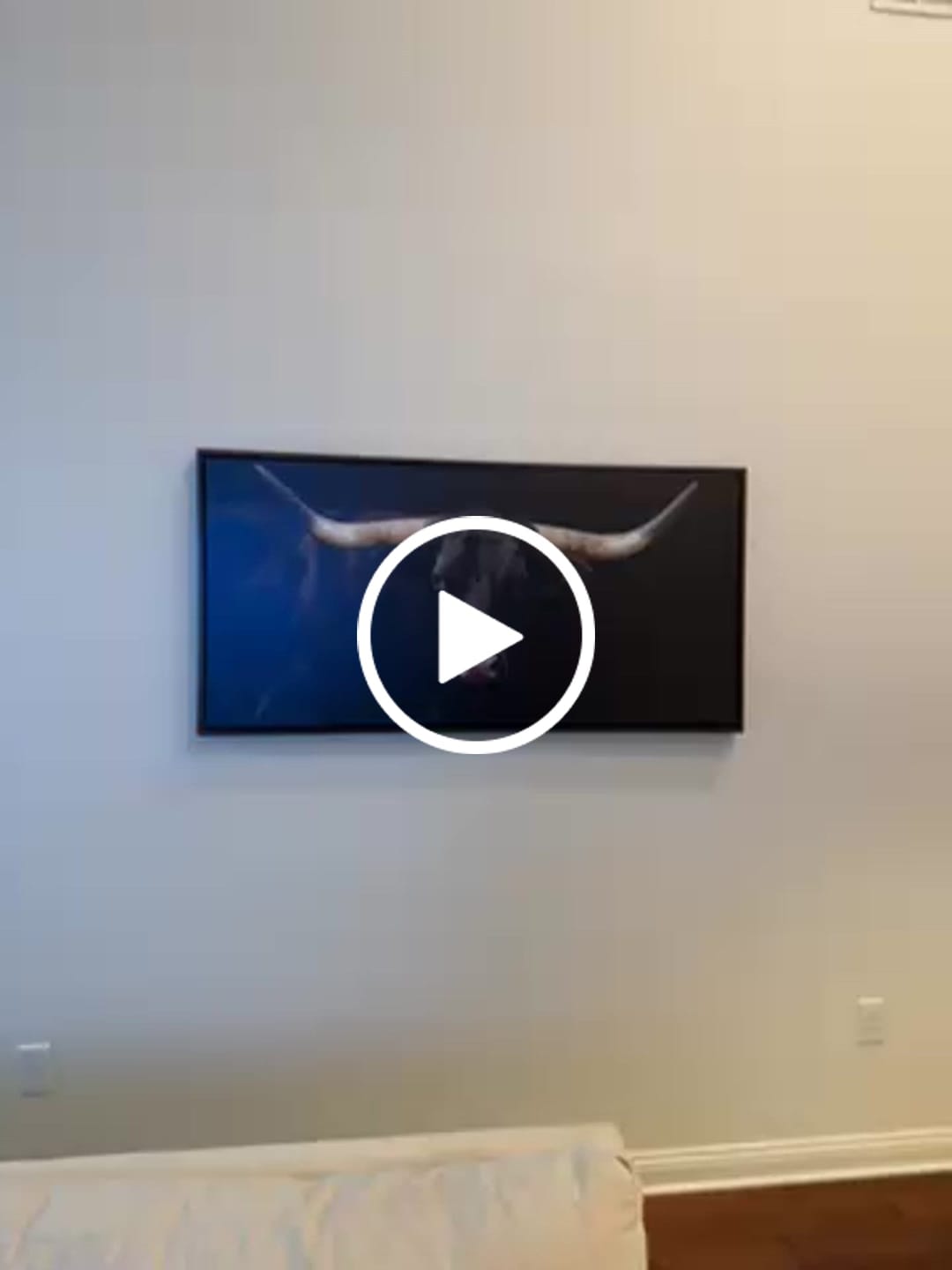 Customer video review of Black Texas Longhorn Wall Art - Extra Large Framed Canvas Print | Rustic Western Decor