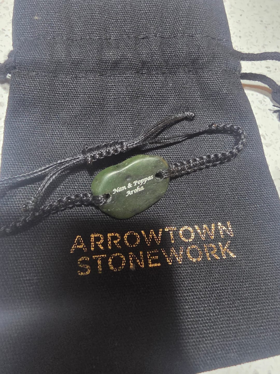 Customer photo review of Engraved Pounamu Bracelet