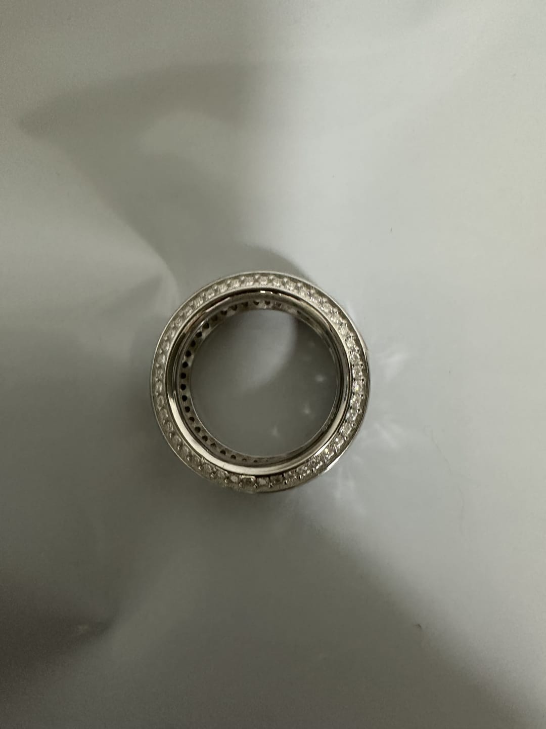 Customer photo review of Bold Multi-Row Princess Cut Anniversary Band