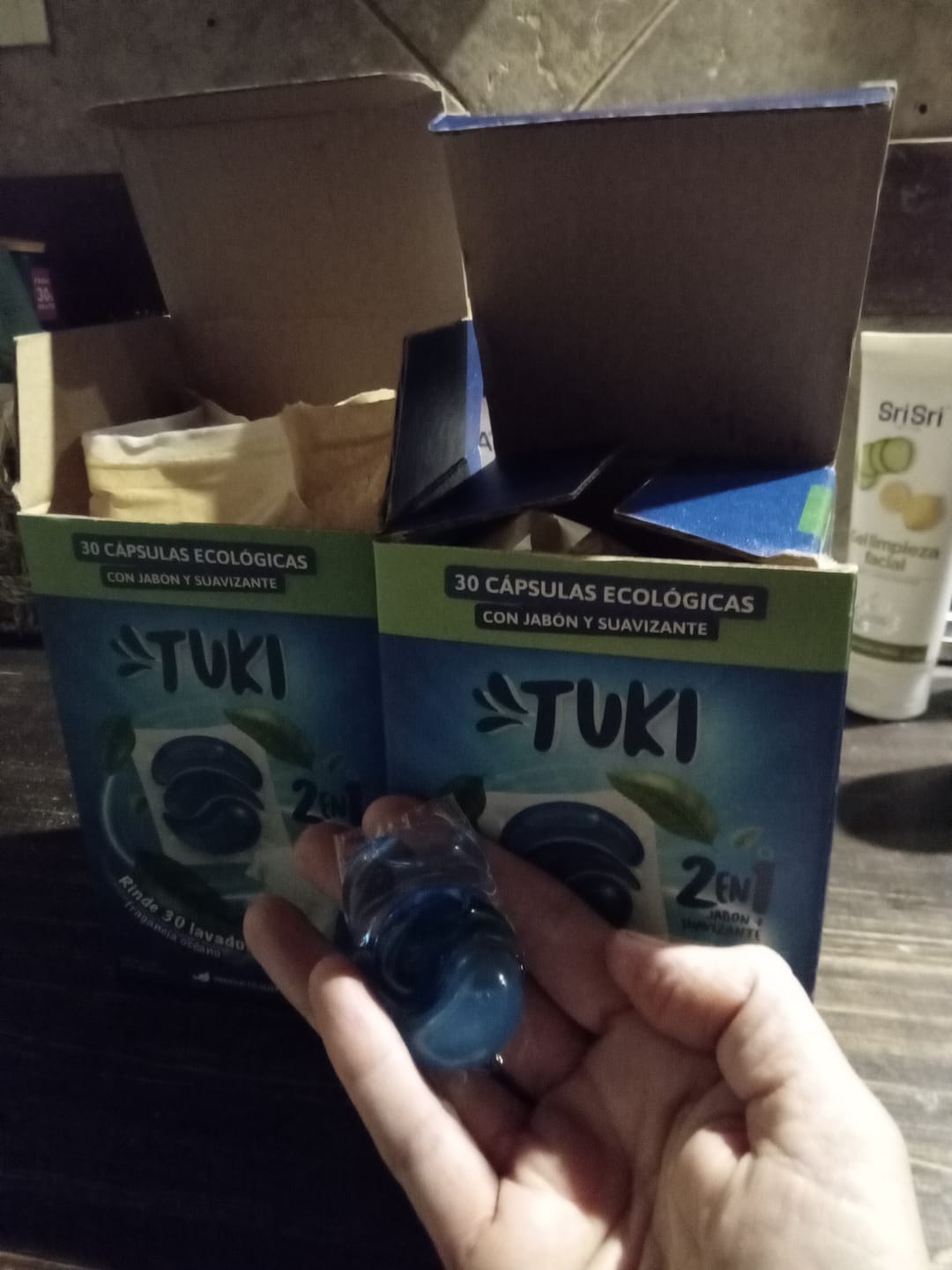 Customer photo review of Capsulas Tuki Ecológicas ♻️ 2en1 con Jabón y Suavizante