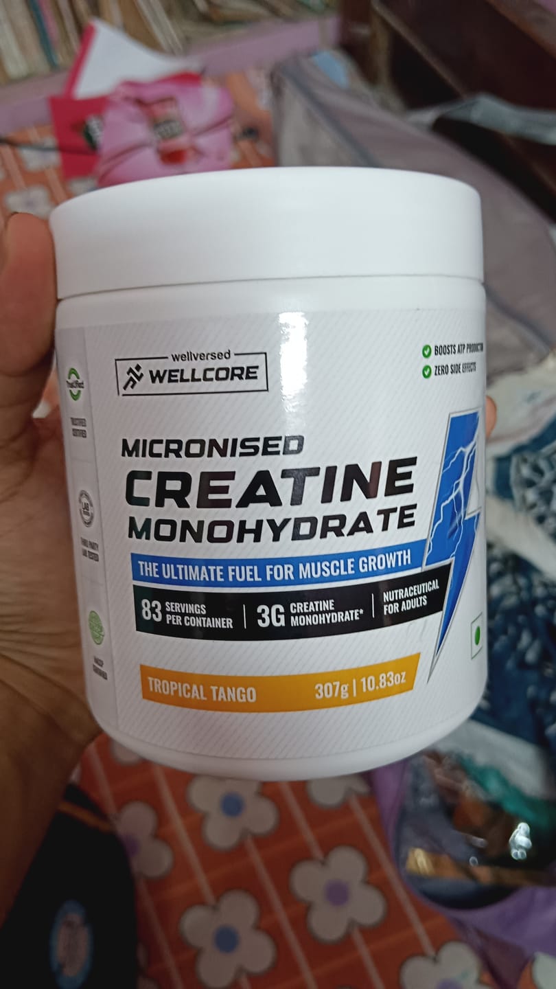 Customer photo review of Wellcore - Pure Micronised Creatine Monohydrate (307g, 83Servings) Tropical Tango