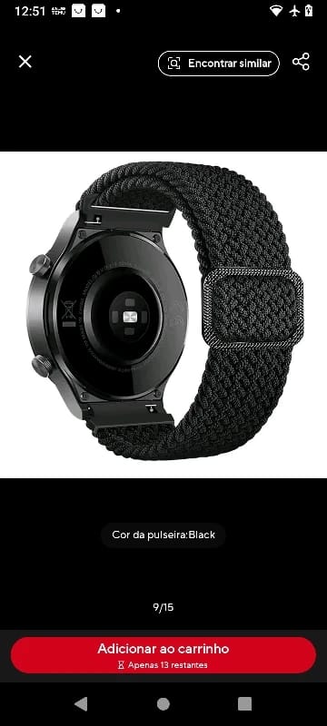 Customer photo review of OnePlus Smartwatch Nylon Loop Band Replacement Strap Sport Adjustable