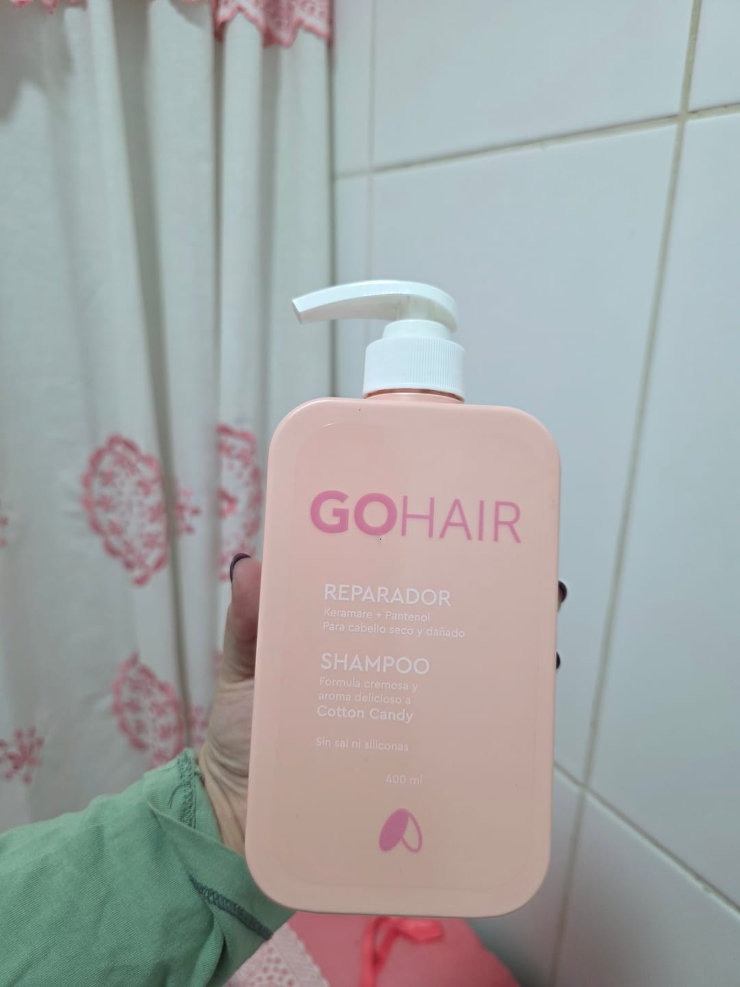 Customer photo review of Shampoo Reparador Cotton Candy 400 ml