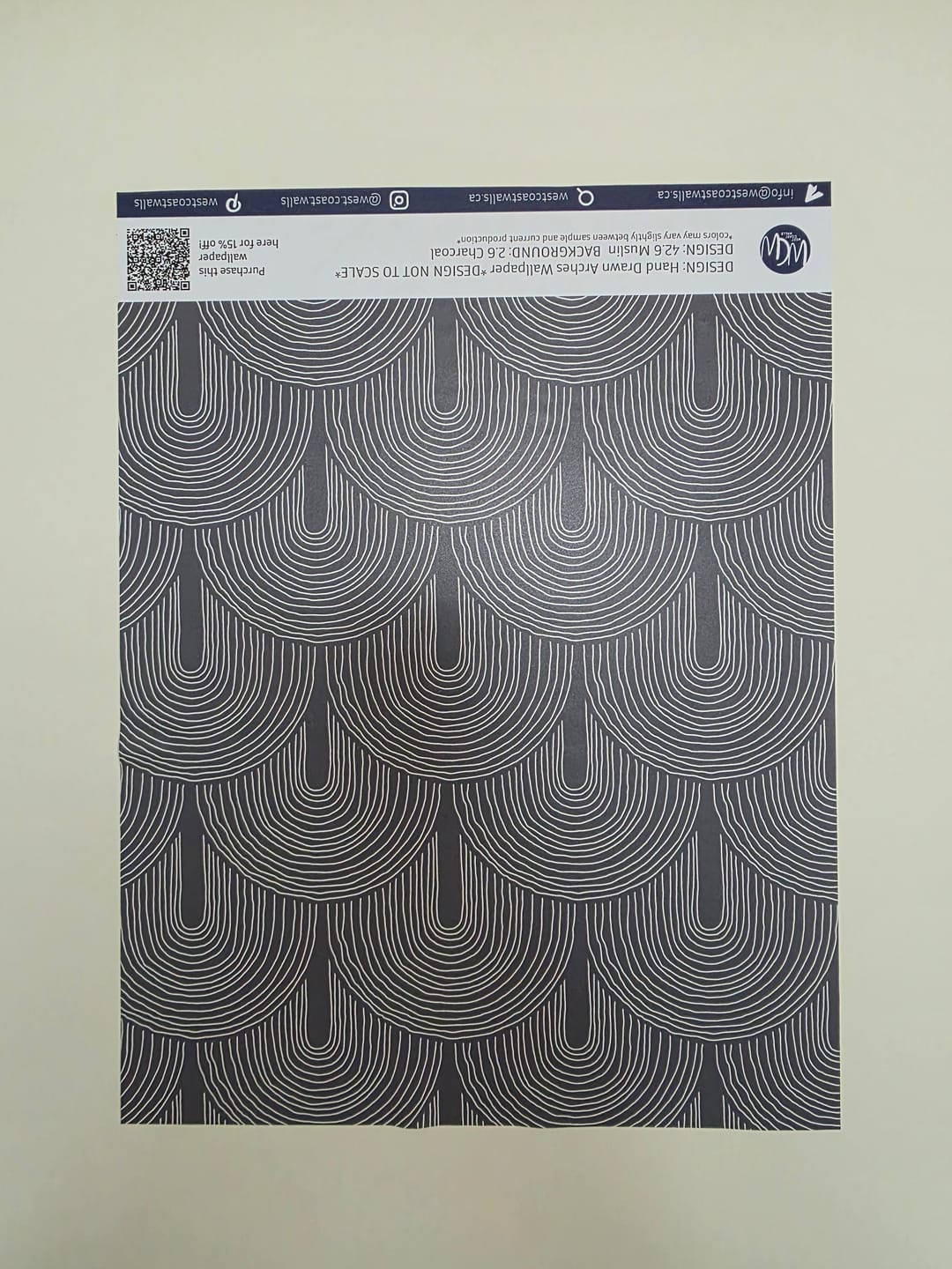 Customer photo review of Hand Drawn Arches Wallpaper