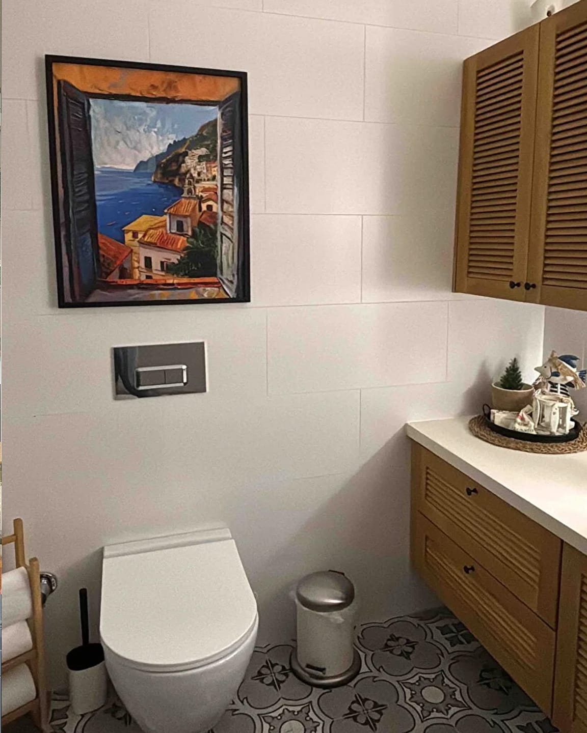 Customer photo review of Amalfi Penceresinden Manzara Akdeniz İtalya Koleksiyonu Mutfak Duvar Tablosu
