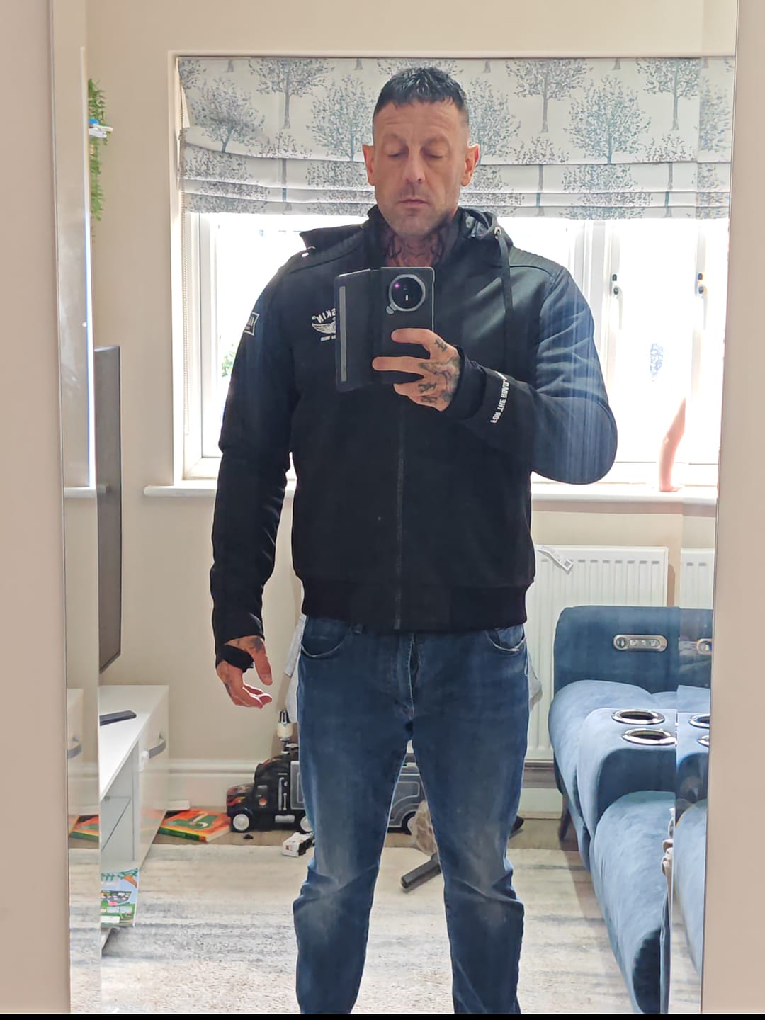 Customer photo review of Motorcycle Armoured Hoodie - Easyrider II