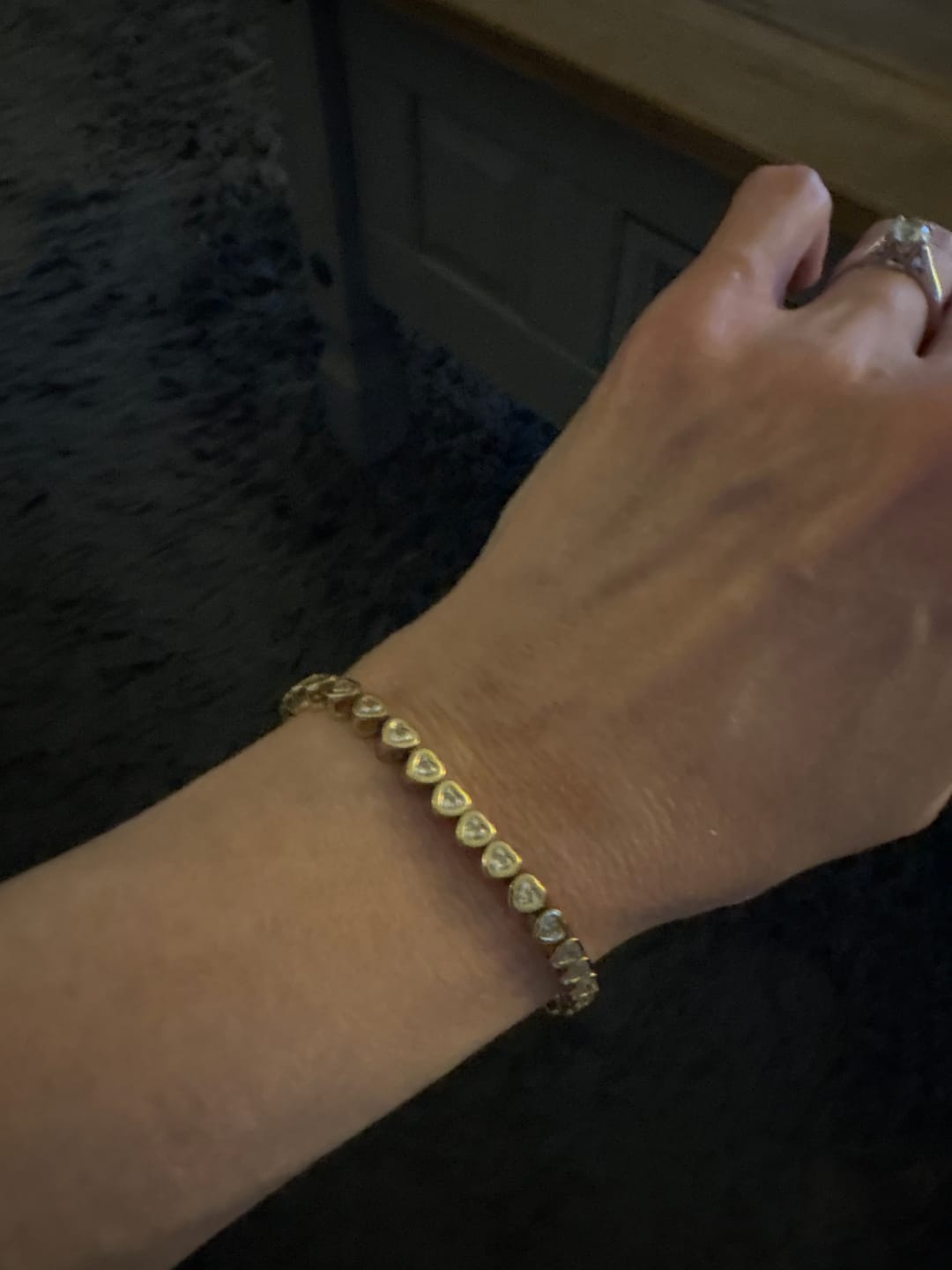 Customer photo review of Heart Tennis Bracelet