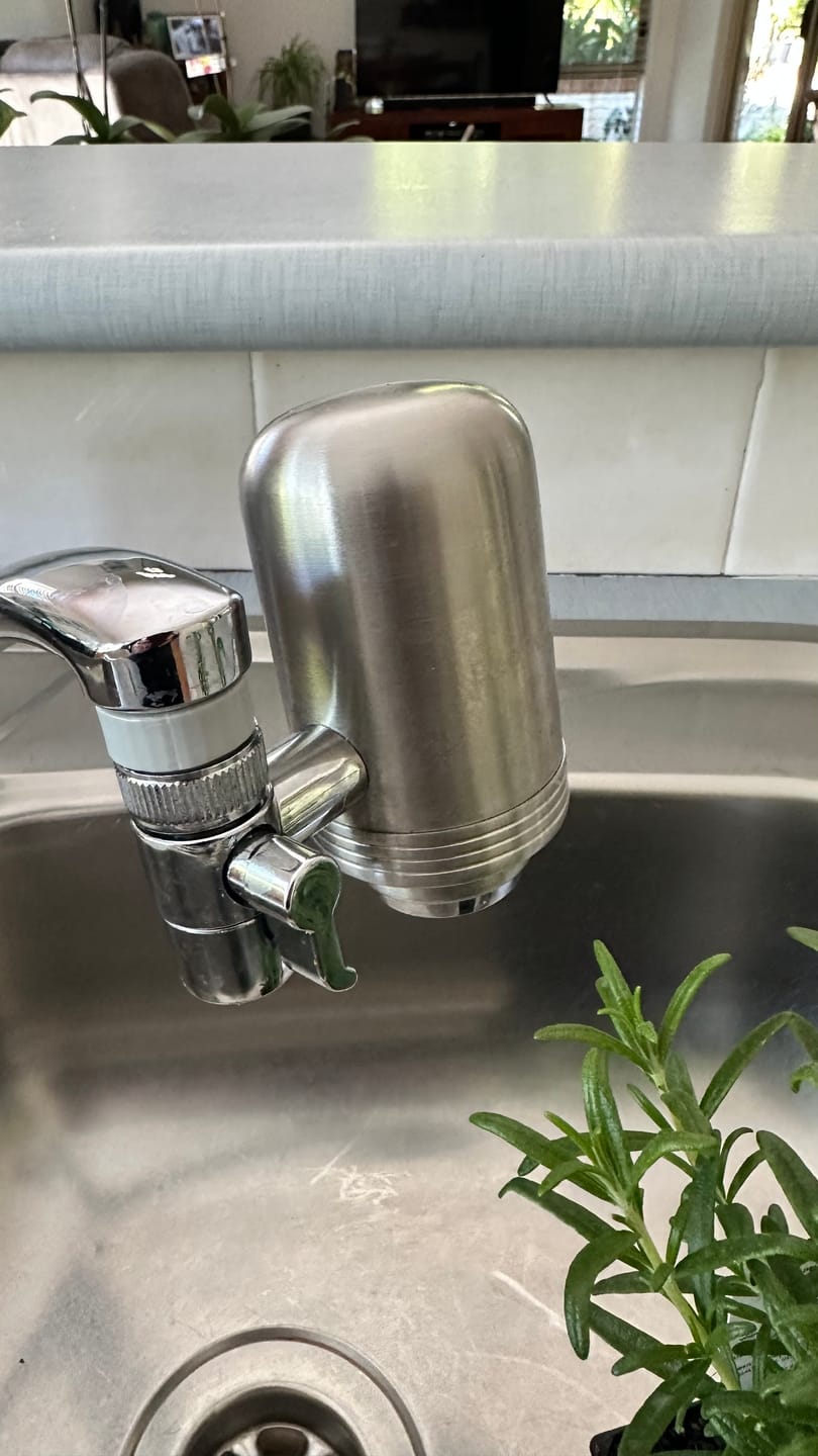 Customer photo review of EcoPure™ Tap Filter — Reduces PFAS, Chlorine & Microplastics. Clean Water in 60 Seconds.