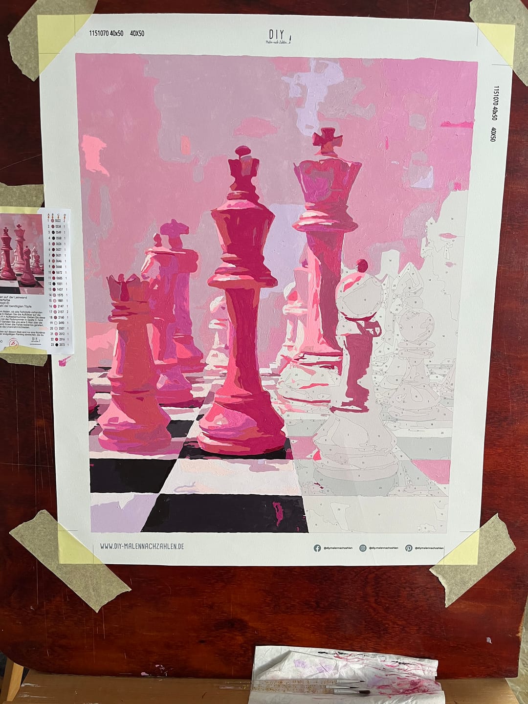 Customer photo review of Malen nach Zahlen - Rosa Gambit