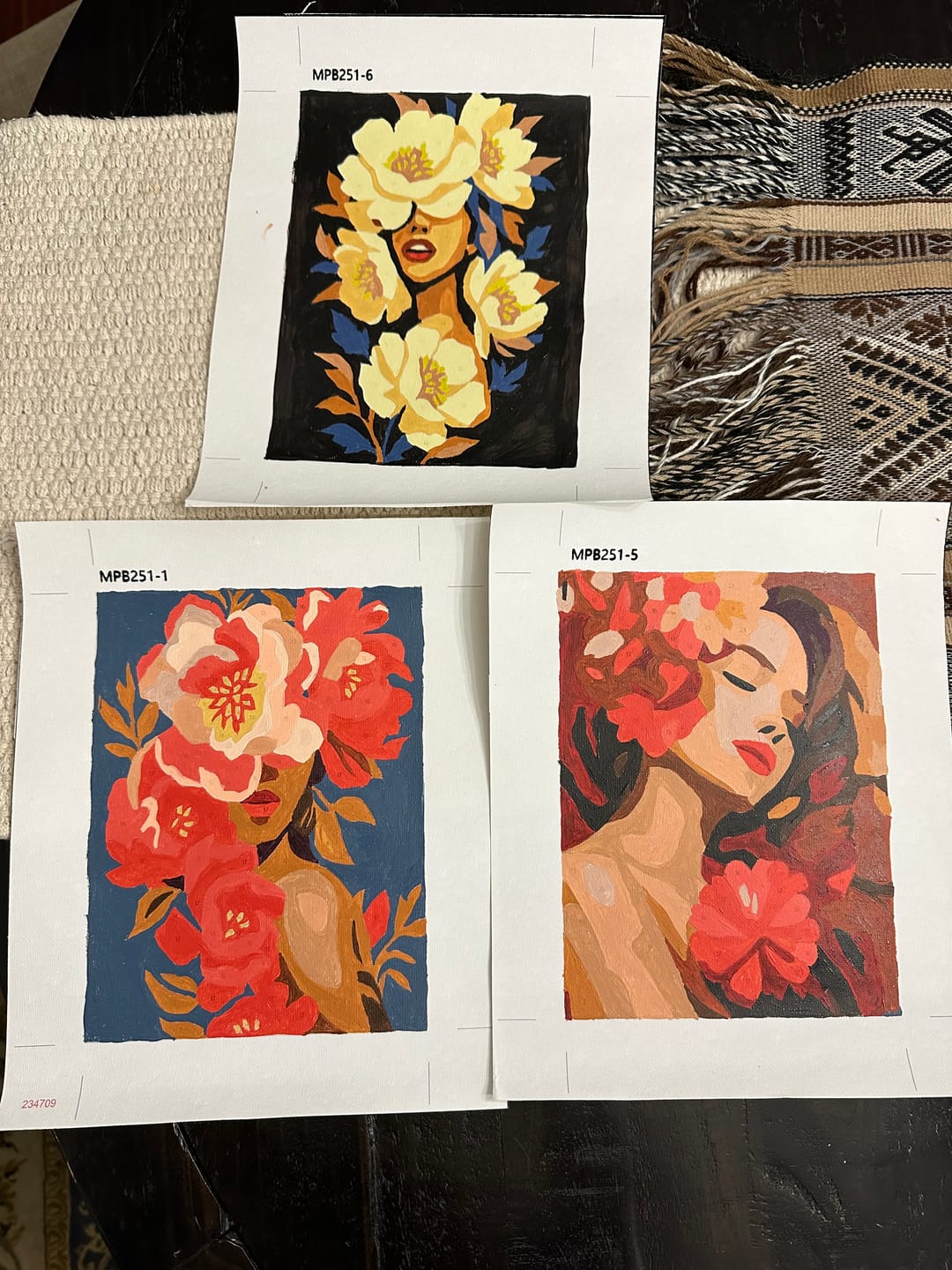Customer photo review of 6 Mini Paintings - Flower Ladies Set