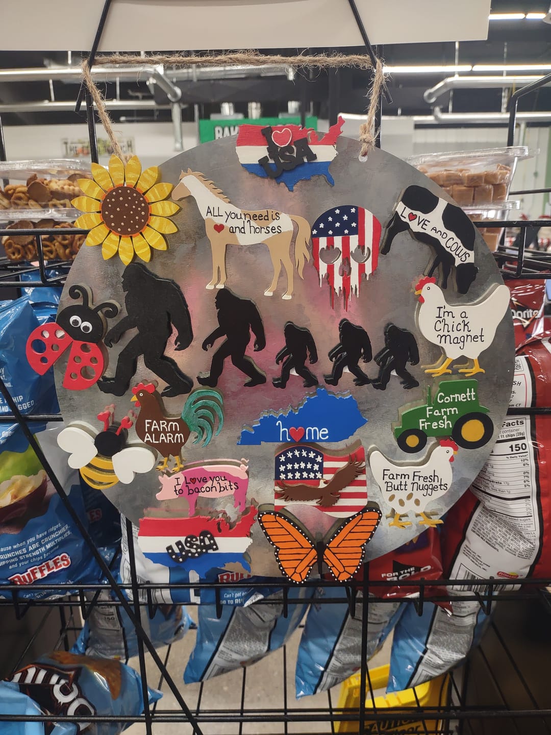 Customer photo review of Unfinished Wood Bigfoot Sasquatch Silhouette - Craft- up to 46" DIY