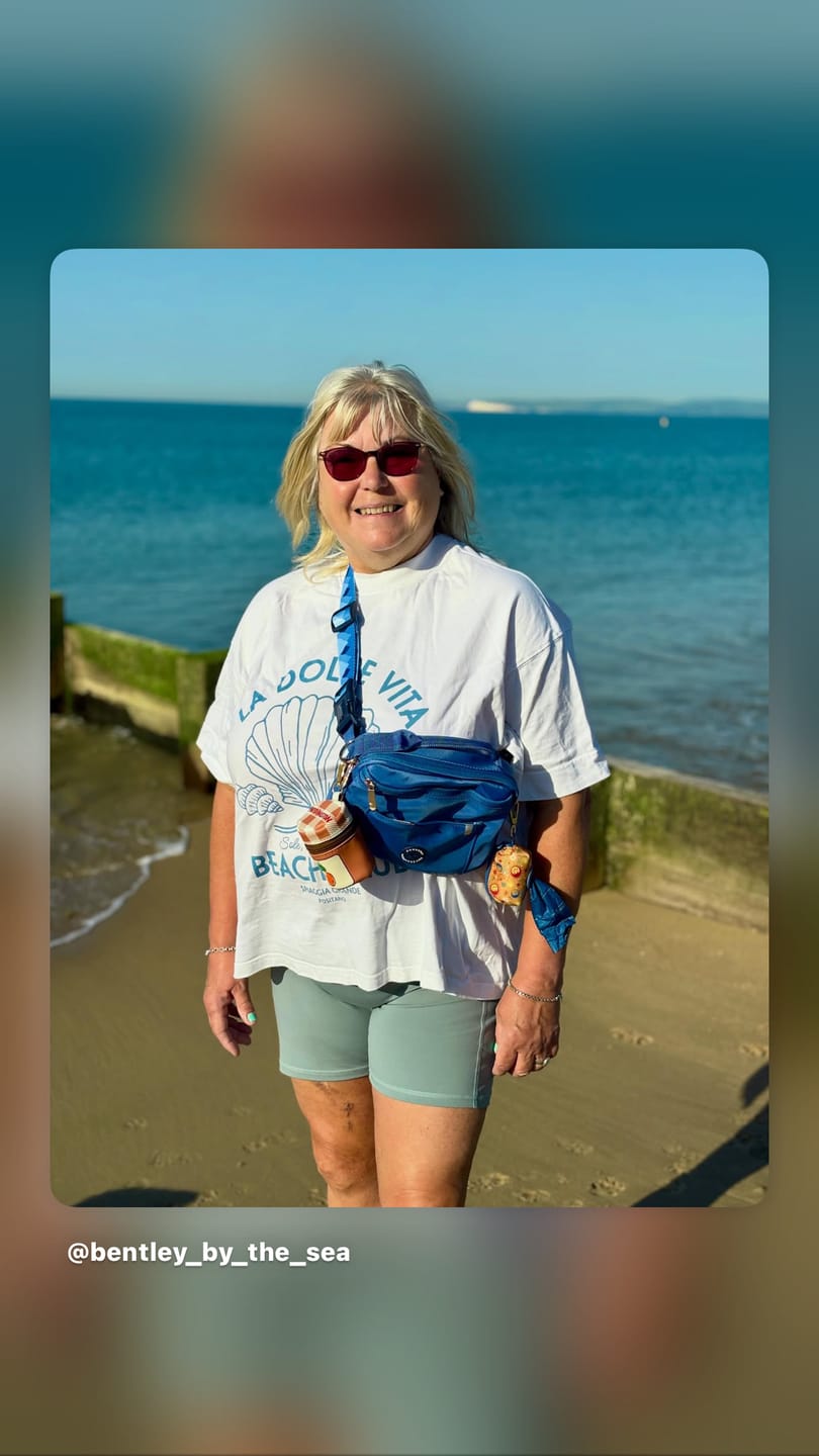 Customer photo review of All In One Bumbag - Cornflower Blue